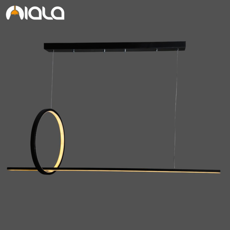 لوستر خطی دایره مشکی