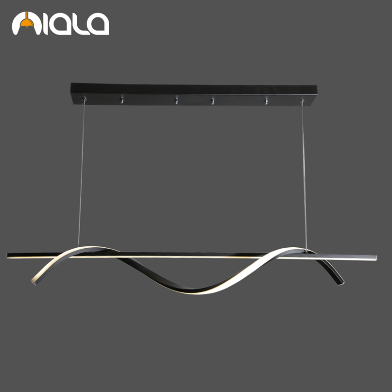 لوستر خطی موجی مشکی لوستر خطی موجی مشکی