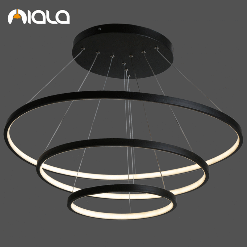 لوستر دایره سه طبقه مشکی